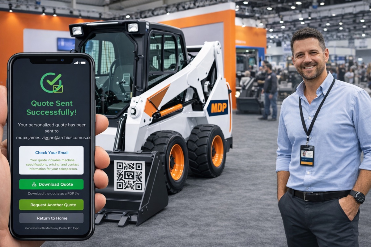 Customer receiving PDF quote offer on mobile